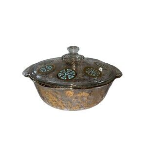 Vintage Fire King Glass Georges Briard Casserole